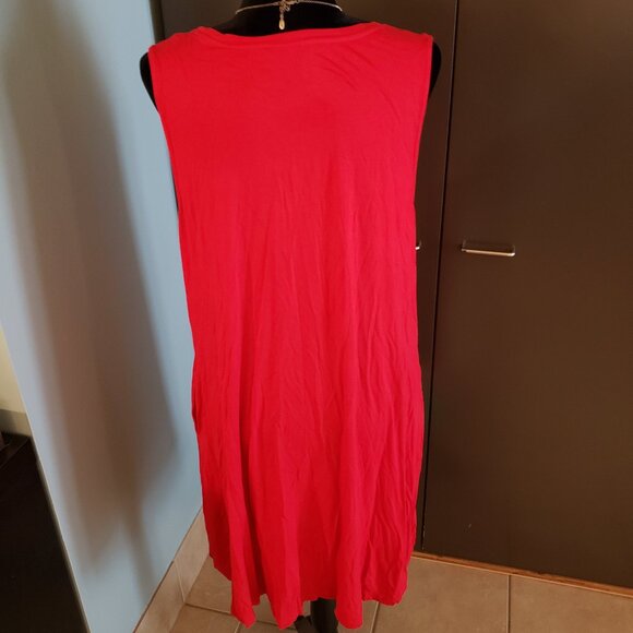 RED T-SHIRT DRESS - Picture 2 of 5